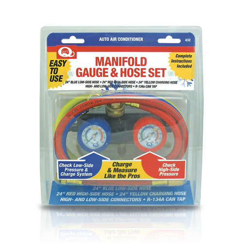 432 | R-134a D-I-Y Manifold Gauge and Hose Set