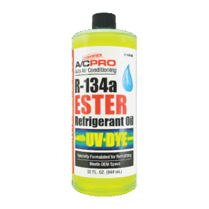 Certified A/C Pro® R-134a Ester Refrigerant Oil With UV Dye