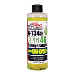 Certified A/C Pro® R-134a PAG 46 Low Viscosity Refrigerant Oil With UV Dye